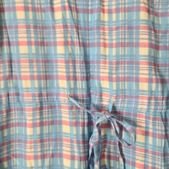 Anthropologie Plenty by Tracy Reese Plaid Mini Dress XSP Sleeveless Blue NWOT - Picture 7 of 11